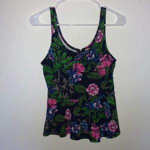 Express Floral Peplum Top